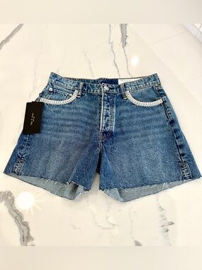 Rag & Bone Embellished Denim Shorts